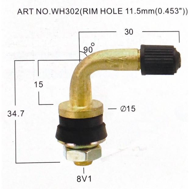 摩托車氣門嘴Motorcycle Tire Valves WH302