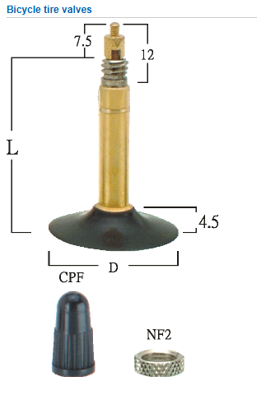 自行車用氣門嘴Bicycle tube valves TFVN系列TFVN系列.png
