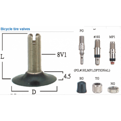 自行車用氣門嘴  TR1 系列Bicycle Tire  Valves Dunlop TR1TR1 系列